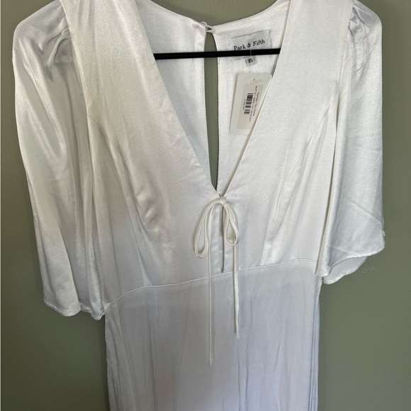 NWT Park & Fifth Kendal Tie Elegant White Dress - Picture 6 of 8